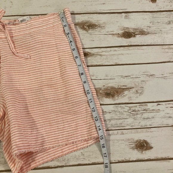 Tommy Bahama Red and White Striped Linen Shorts Size 14 - Picture 6 of 14